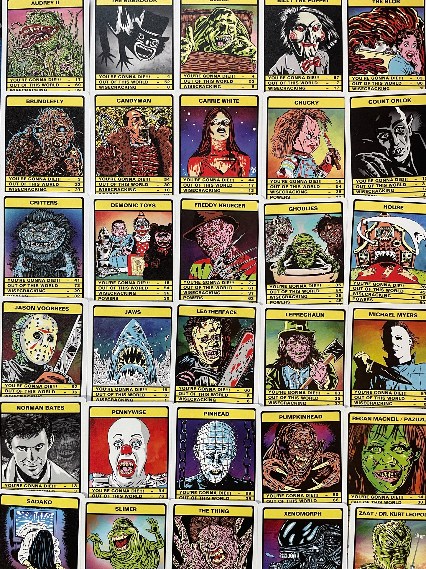 HORROR MOVIE MONSTER TRUMPS