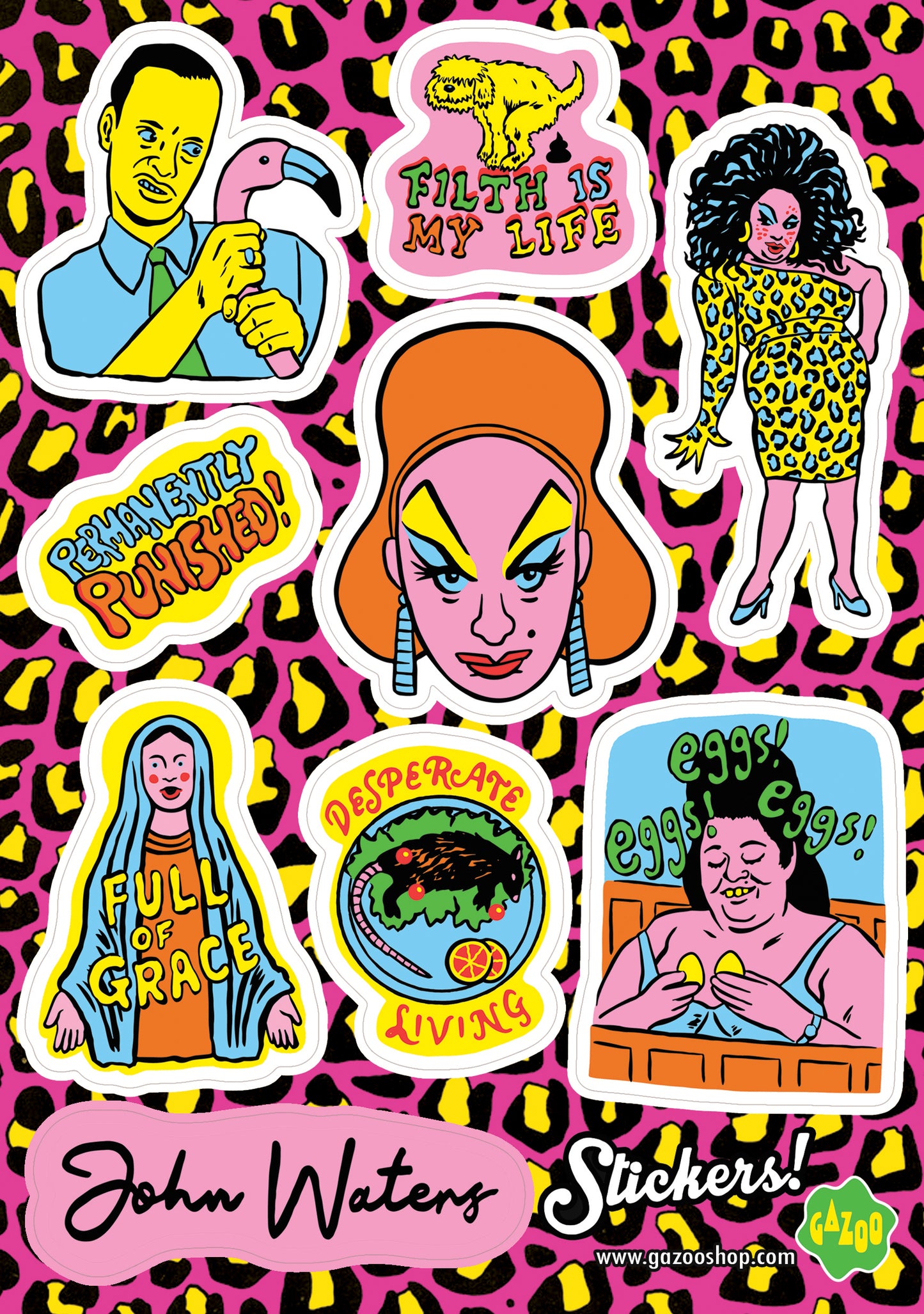 JOHN WATERS / DIVINE Sticker Sheet
