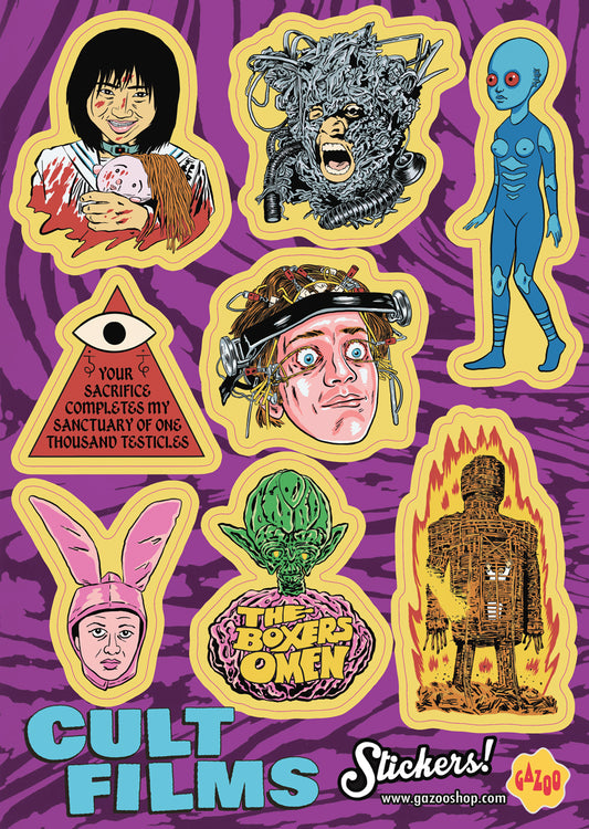 CULT FILMS (SET 2) Sticker Sheet