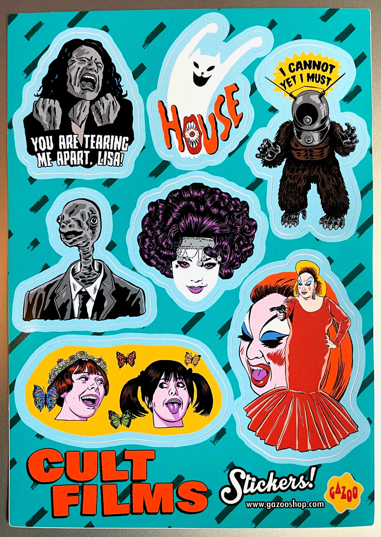 CULT FILMS (SET 1) Sticker Sheet