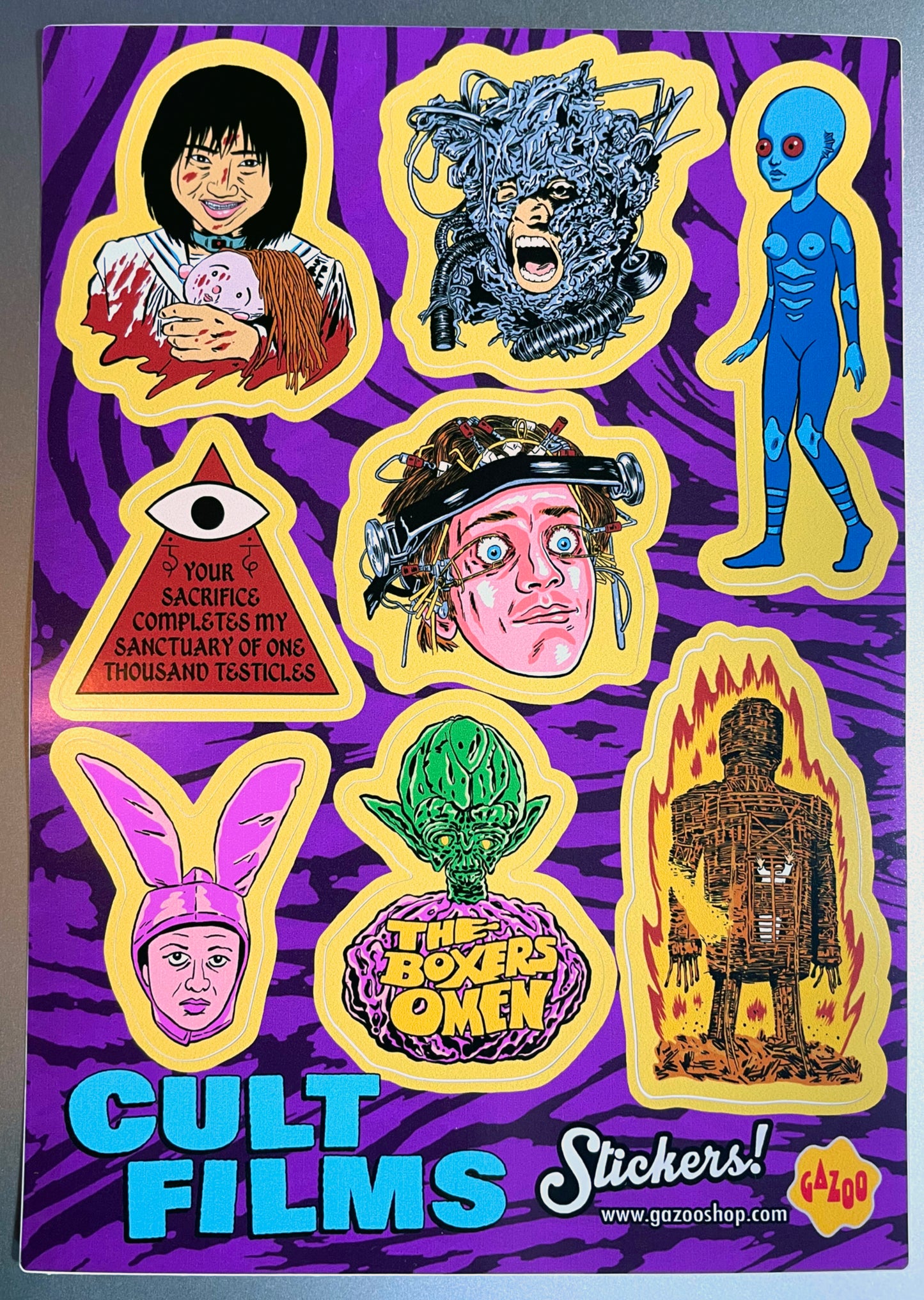 CULT FILMS (SET 2) Sticker Sheet