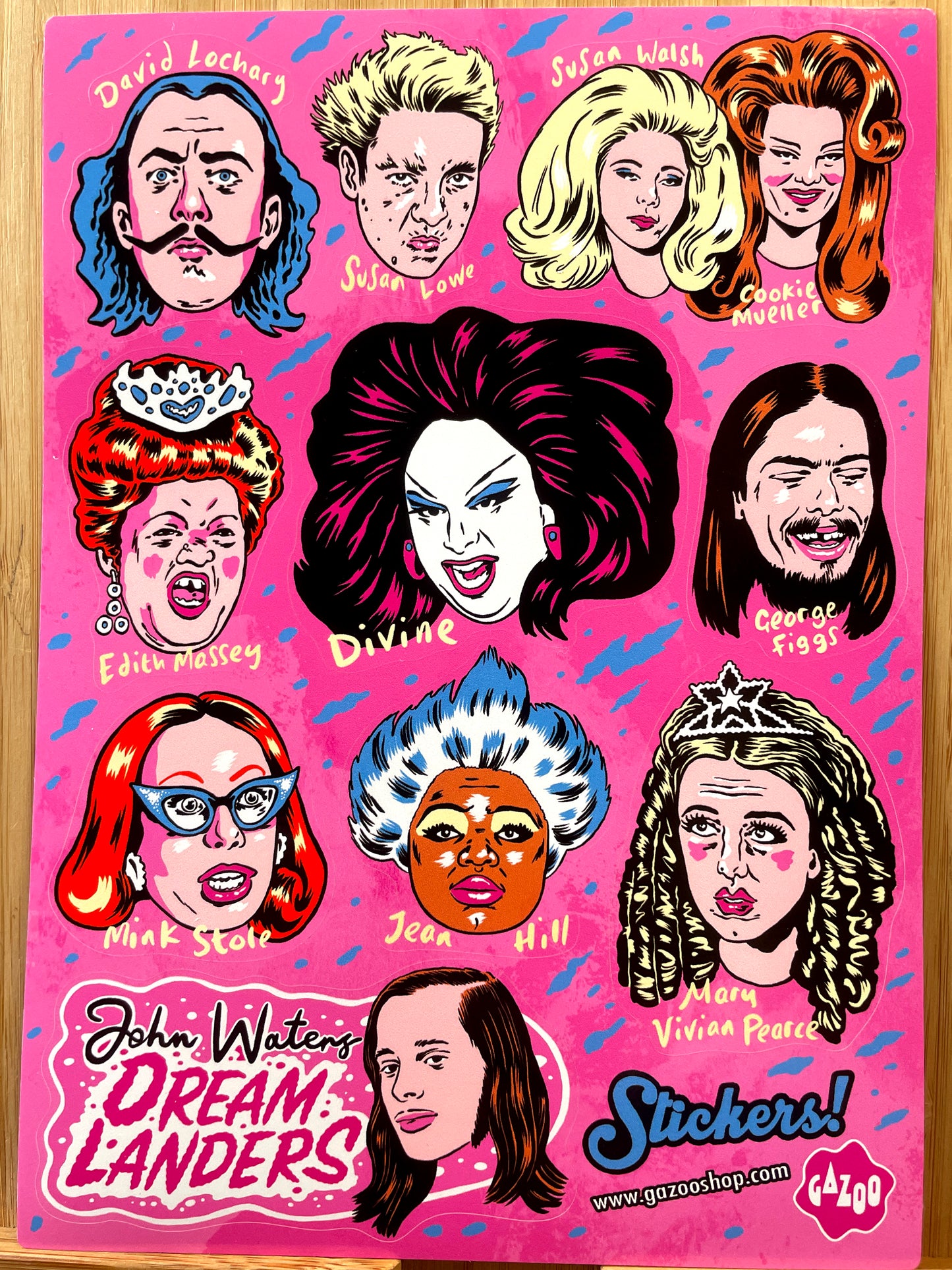 JOHN WATERS DREAMLANDERS Sticker Sheet