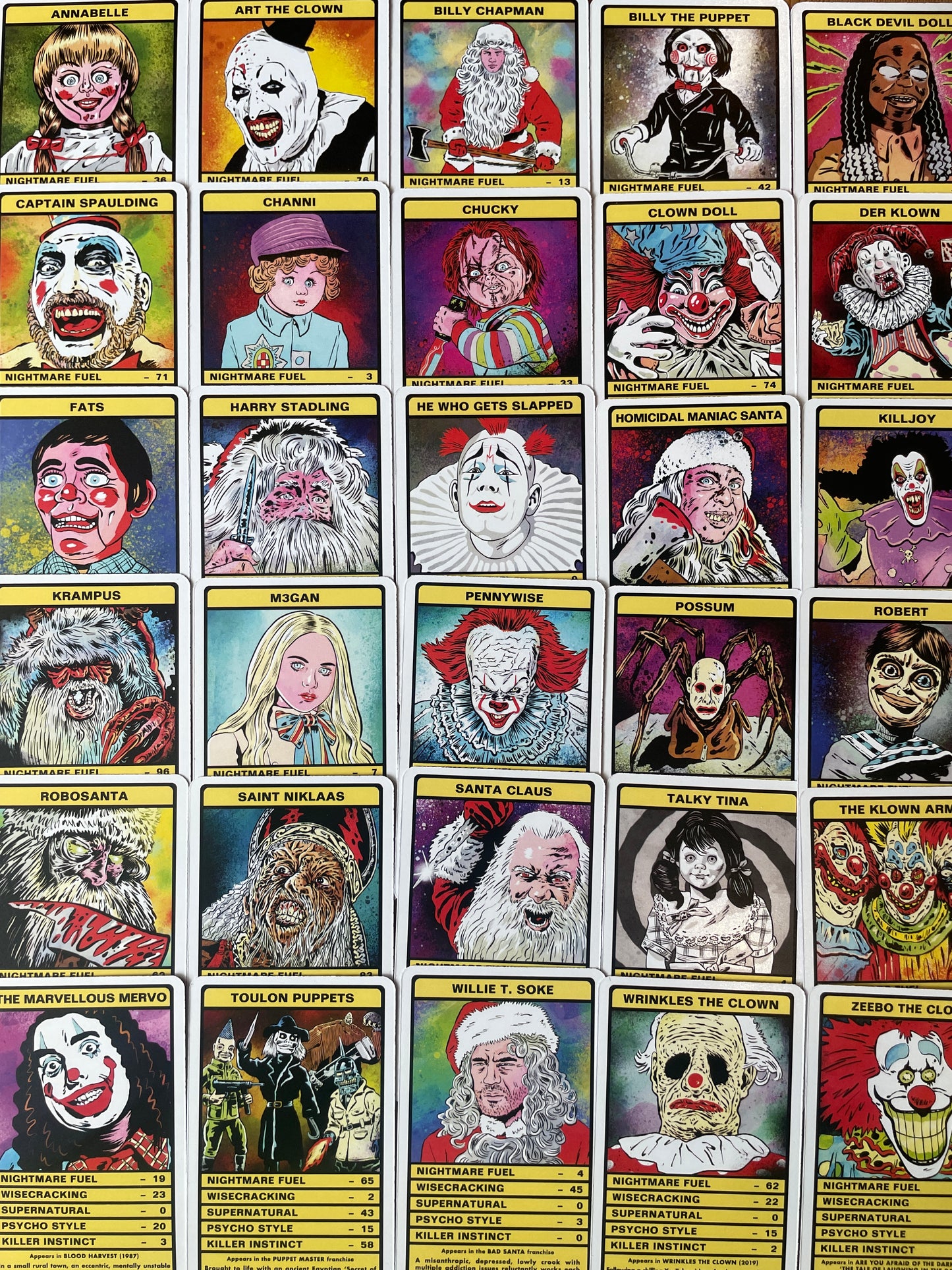 KILLER CLOWNS, DEMONIC DOLLS & PSYCHO SANTAS TRUMPS