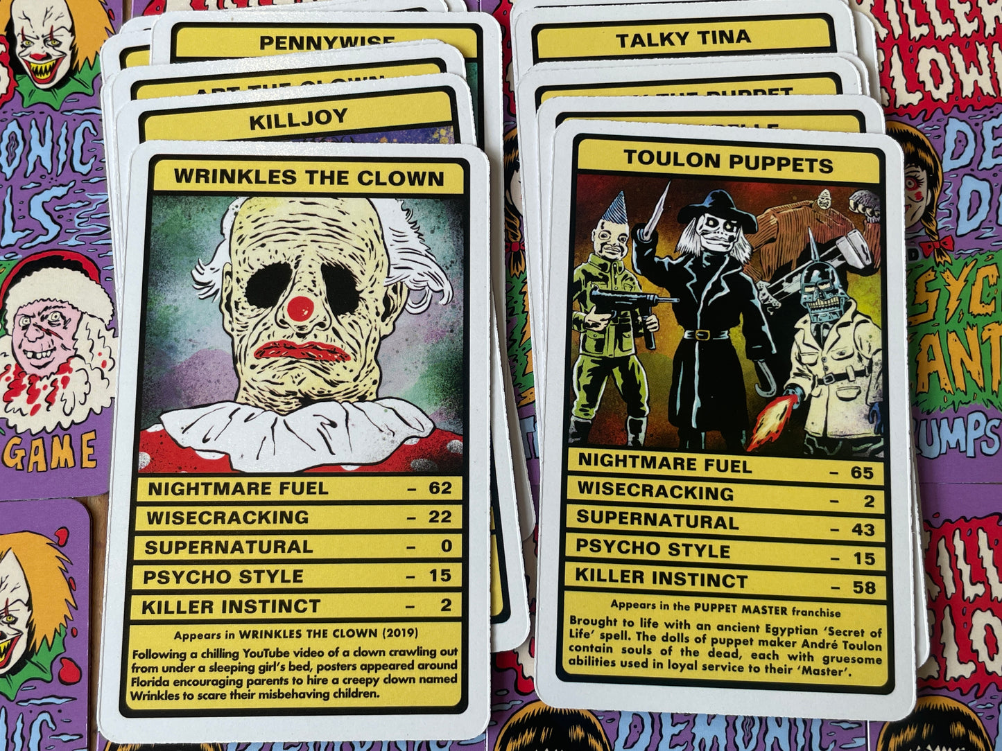KILLER CLOWNS, DEMONIC DOLLS & PSYCHO SANTAS TRUMPS