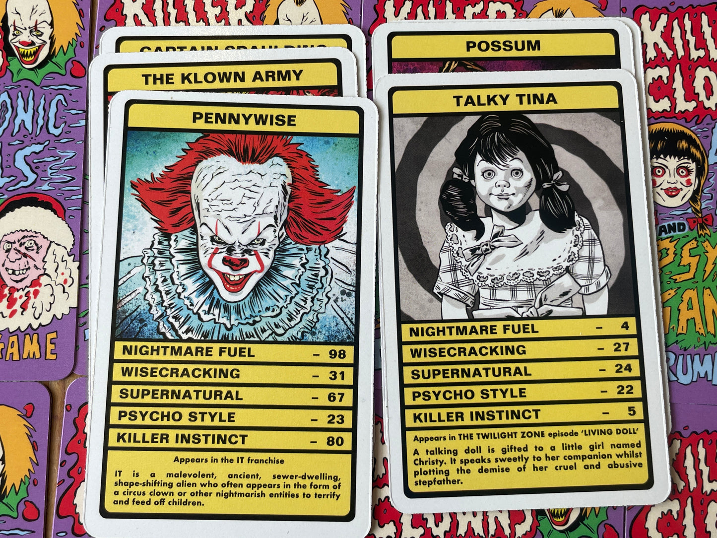 KILLER CLOWNS, DEMONIC DOLLS & PSYCHO SANTAS TRUMPS