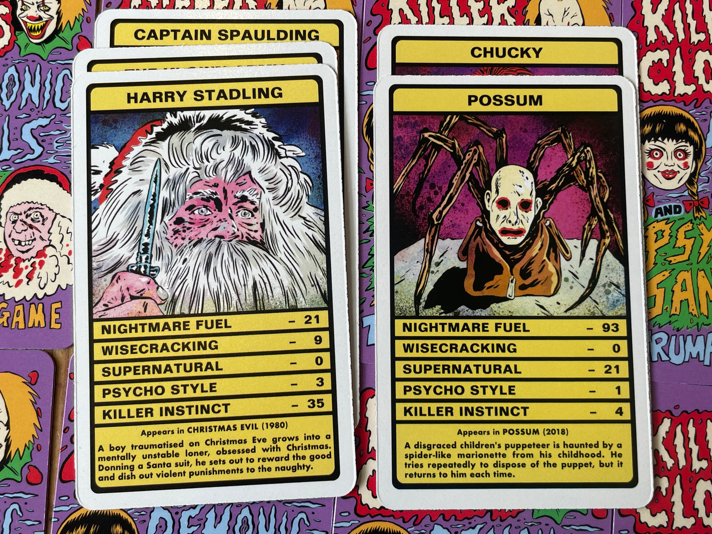 KILLER CLOWNS, DEMONIC DOLLS & PSYCHO SANTAS TRUMPS