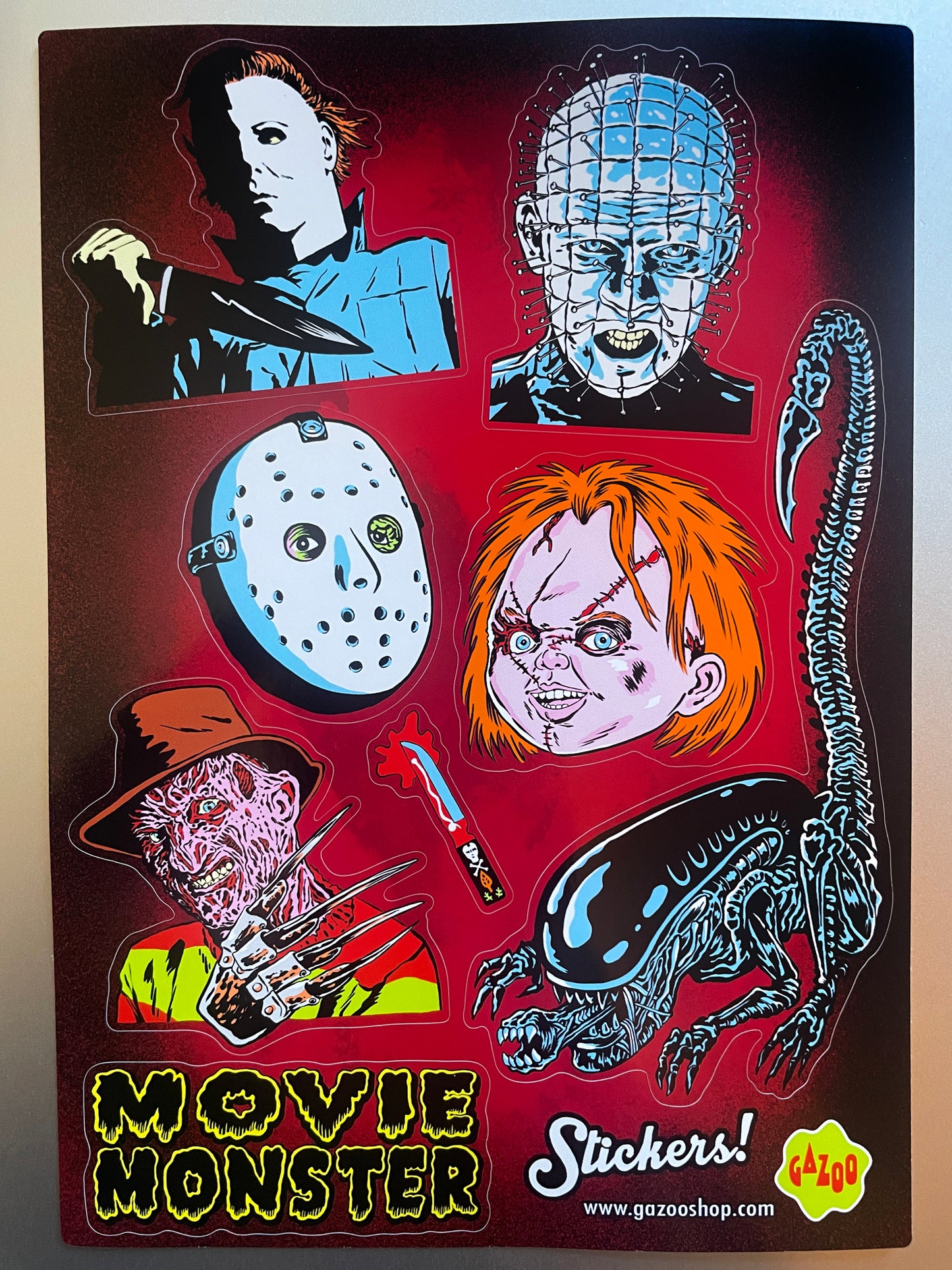 HORROR MOVIE MONSTERS Sticker Sheet