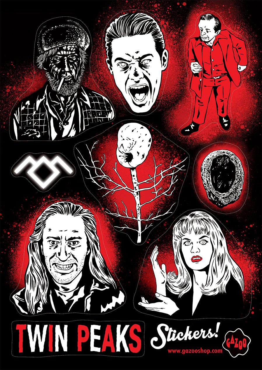 TWIN PEAKS 'RED ROOM' Sticker Sheet