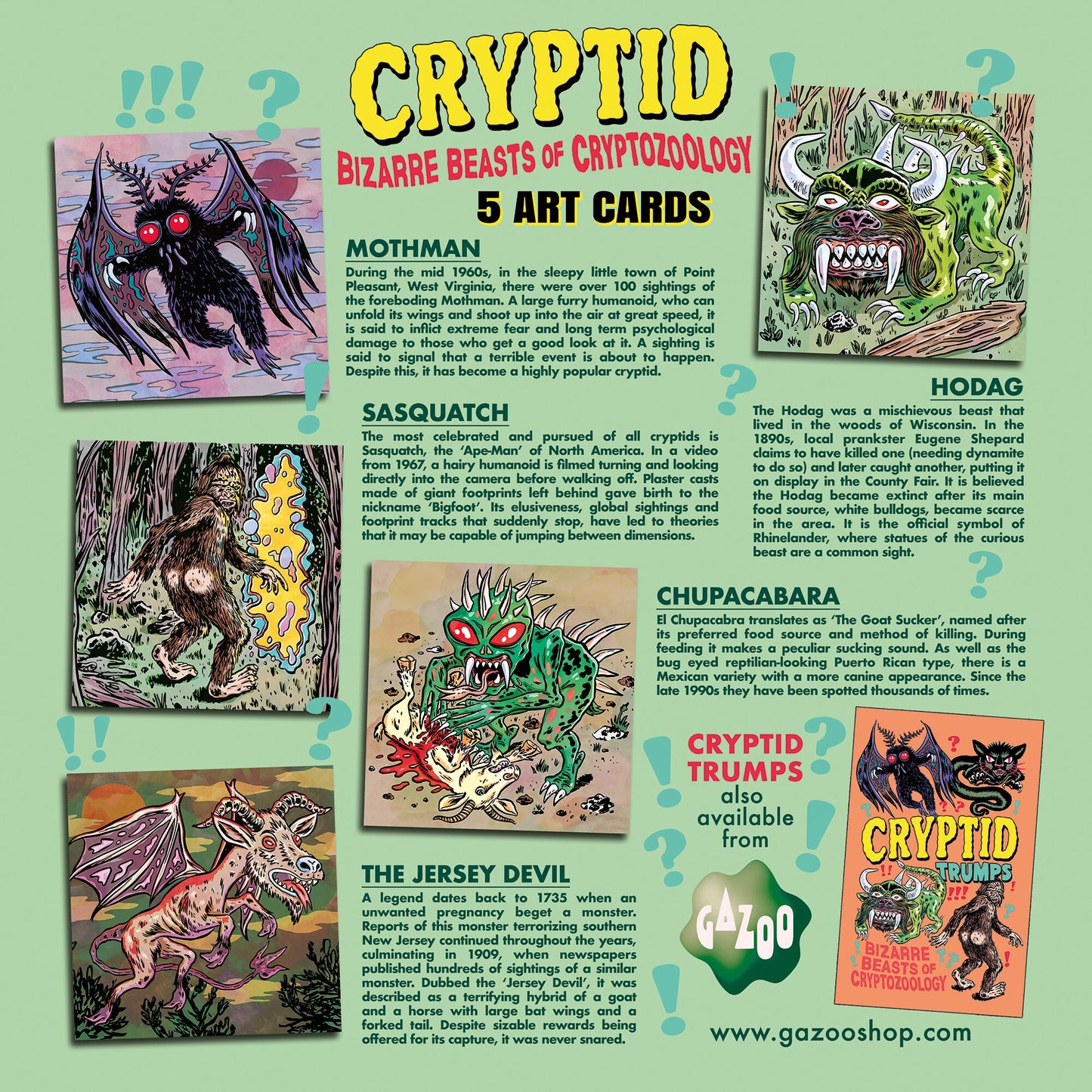 CRYPTIDS - Mini Poster Cards (Set 1)