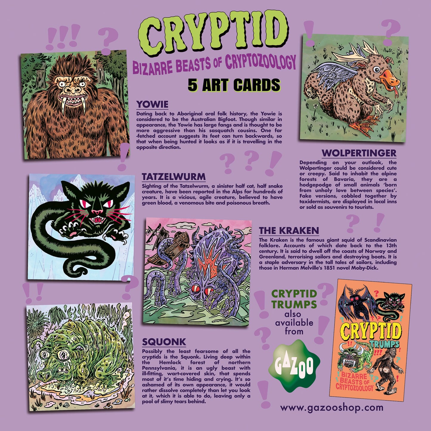 CRYPTIDS - Mini Poster Cards (Set 2)