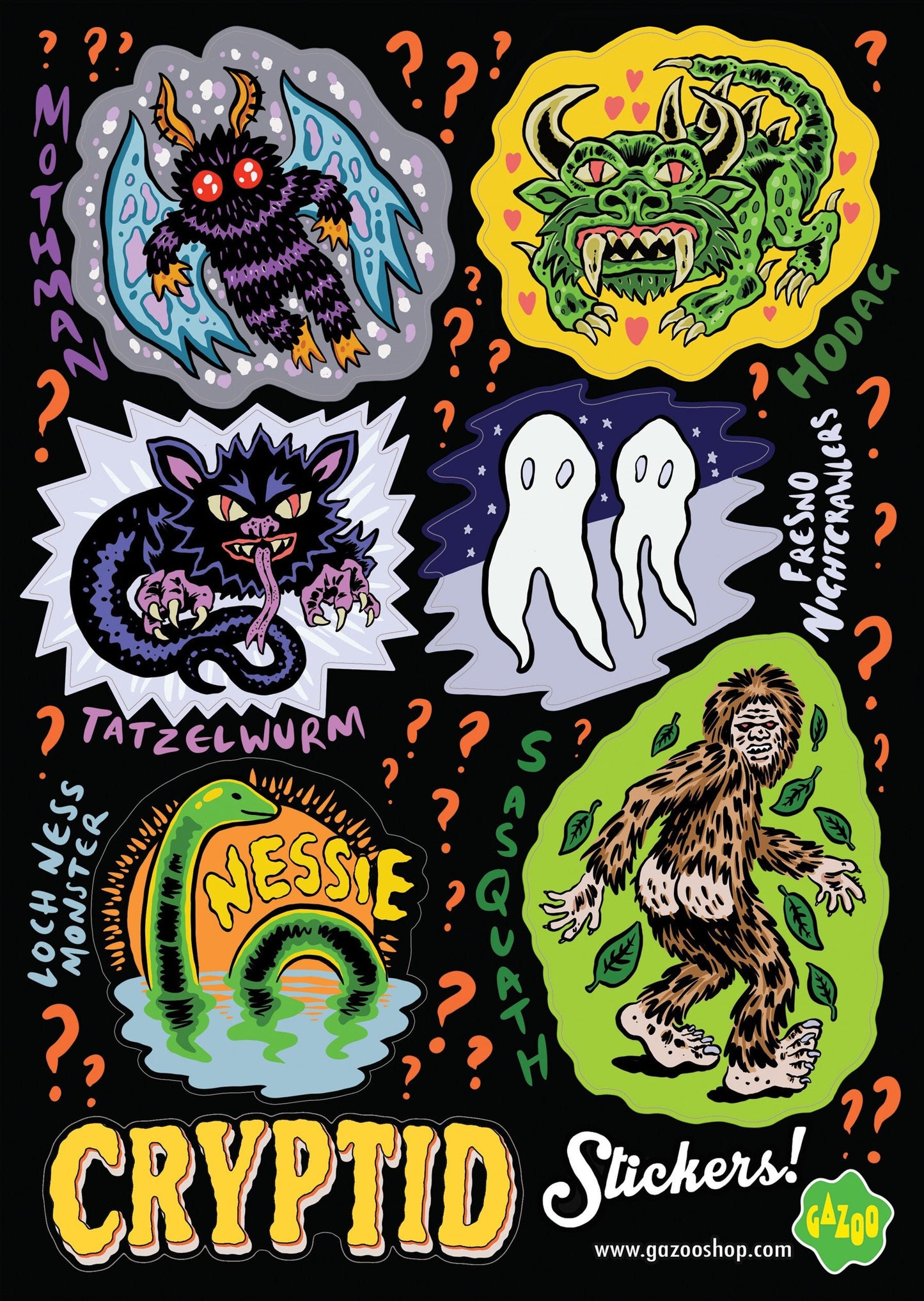 CRYPTIDS Sticker Sheet